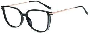 Firmoo Oversized Blue Light Blocking Glasses, Glitters Design Lightweight Computer/Phone/TV Eyewear TR90