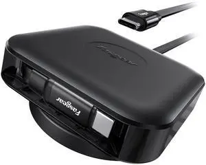 Fasgear Retractable USB C Cable Desk Mount, 60W PD/PPS Fast Charging USB C 2.0 Charger Cord for iPhone 17 16 15 Pro/iPad Pro/Mac-Book/Sam-Sung, 360° Rotatable Type C Cable(2m,Black)