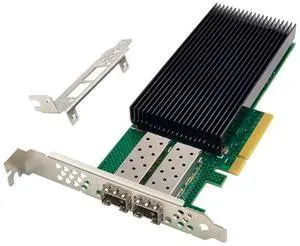 HINYSENO PCI-E Dual Port 2 x SFP iWARP RDMA Ethernet 10/100/1000Mbps/10G Gigabit LAN Card Network Interface Controller Card for Intel X722-DA2 Chipset Full/Low Profile Bracket