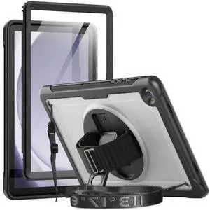 Herize Case for Samsung A9+/A9 Plus 11 Inch Model SM-X210/X215/X216 with Screen Protector Pen Holder | Heavy Duty Silicone Rugged Protection Cover W/Stand Hand Shoulder Strap for Galaxy Tab A9 Plus