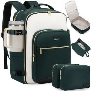 LOVEVOOK 50L Large Travel Backpack for Women & Men, Carry on Backpack Airline Approved, Waterproof Travel Essentials fits 18" Laptop, TSA Personal Item Travel Bag Sports Backpack with 3 Packing Cubes