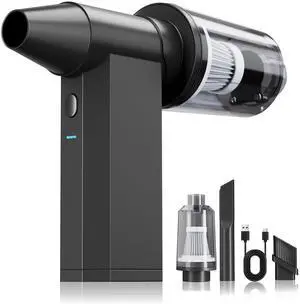 Gttiuey Electric Air Duster-250000RPM Super Power Cordless Air Duster, 4-Gear Adjustable Mini Blower with Fast Charging, Dust Blower for Computer, Keyboard, House, Outdoor and Car