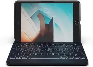 ZAGG Folio - Bluetooth Tablet Keyboard - Backlit with 7 Colors - Made for Apple iPad Mini 5 (7.9") - Charcoal