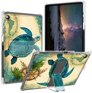 BPQOJB for Galaxy Tab A9 Plus Case 2023 with Kickstand and Pen Holder Transparent Protective Cover Clear Tablet Case for Samsung Galaxy Tab A9 Plus 11 inch - Baby Turtle