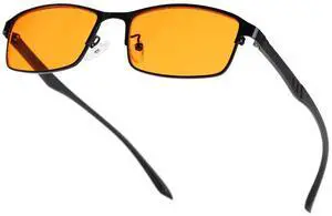 VUEECLAT Blue Light Glasses Anti Eyestrain Rectangle Sleep Glasses for Women& Men,Fashion Computer Gaming Glasses