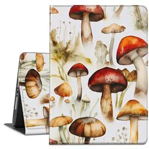 TSNJTBDL Case for All-New Amazon Kindle Fire HD 10 Tablet (13th Generation, 2023 Release) 10.1" Mushroom Pattern PU Leather Adjustable Stand Cover with Auto Wake/Sleep Case for Fire Tablet 10 2023