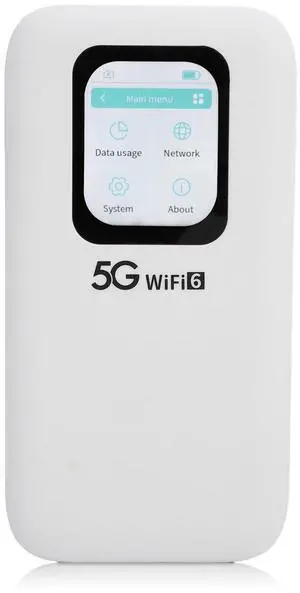 5G 4G Wi Fi LTE Mobile Hotspot, 5G Router with Nano SIM Card Slot, Portable Wi Fi 6 Mobile Hotspot for Travel, 16 Users, 2.01 Inch Screen, for Home Or Everywhere You