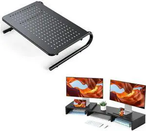HUANUO Monitor Stand Riser, Dual Monitor Riser for 2 Monitors
