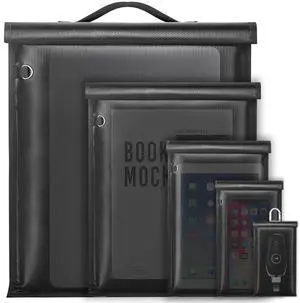 beautybucketZJL 5 Pack Faraday Bags, Large Faraday Cage with Handle, Anti-Tracking Faraday Bag for Laptops & Tablets & Phones & Car Keys, Fireproof & Waterproof RFID Signal Blocker Bag