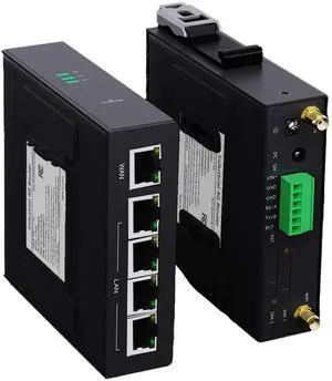 Industrial IoT 4G LTE Router, Cellular Router, LTE CAT4 + WiFi, Dual SIM Card Slots, Cloud Management, RS232/RS485 Support, US Full Frequency Band Supported, Support T-Mobile, AT&T & Verizon