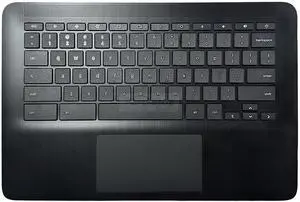 Partsatoz Laptop Palmrest Upper Case Top Cover with Keyboard Non Backlit and Touchpad Assembly Replacement Part for HP Chromebook 14 G6 TPN-Q231 L90459-001 L82960-001 - Black