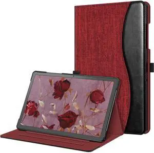Fintie Case for Samsung Galaxy Tab A9 Plus/A9+ 5G 11 Inch 2023 Model (SM-X210/X216/X218), Multi-Angle Viewing Smart Stand Back Cover with Pocket Auto Wake/Sleep, Wine