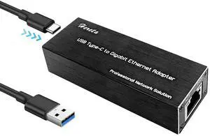 Hereta USB C to Ethernet Adapter,1Gbps Type-C 3.0 to RJ45 Ethernet LAN Network Adapter compatiable with MacOS,Windows XP, Vista,7,8,8.1,10,11,Linux,UEFI UNDI,Alluminum Case,USB Bus Powered,Plug & Play
