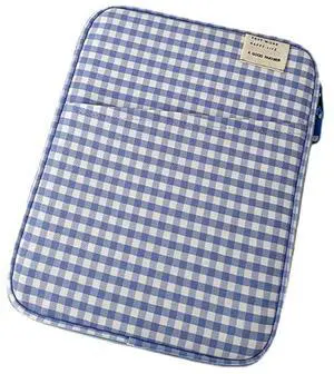 Donloise 11-13Inch Cute Puffy Laptop Sleeve Fairycore Carrying Laptop Bag Cover Kawaii Tablet Liner Pouch Cottagecore Office Accessories (11inch,Blue)