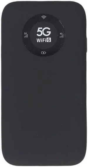 5G Mobile Hotspot, WiFi 6 16 Users Portable Wireless Router with SIM Card Slot and 7100mAh Battery, for Travel Business Outdoor Use (Black)
