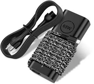 Replacement for Dell Laptop Charger USB C 65W 45 Watt - Fast Charging Slim AC Adapter Latitude 5420 5550 7420 5520 5540 5450, XPS 13, Chromebook 3100, Type C Computer Power Cord 6.5ft Braided