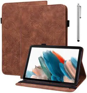 VODEFOX Case for iPad mini 7 A17 Pro 8.3 Inch 2024,iPad mini 6th Generation Case 2021,PU Leather Floral Slim Protective Case with Card Slot Stand Folio Cover for iPad mini 7th/6th Generation - Brown
