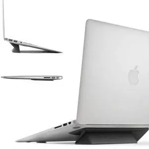 Ringke Laptop Stand Anti-Slide Smart Folding Portable Slim and Weightless Adhesive Stand for Laptop, iPad, Tablet, and More - Black Ringke Laptop Stand Anti-Slide Smart Folding Portable Slim and Weightless Adhesive Stand for Laptop, iPad, Tablet, and More - Black