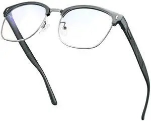 BIRCEN Blue Light Blocking Glasses: Al-Mg Metal Clear Bluelight Computer & Reading Glasses for Men Women Anti Eyestrain on Office & Home