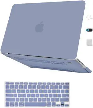 KECC Compatible with MacBook Air 13 inch Case 2025 2024 2023 2022 Release M4 A3240 M3 A3113 M2 A2681 Plastic Hard Shell for MacBook Air 13.6 inch + Keyboard Cover, Lavender Blue