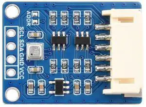 Waveshare BME680 Environmental Sensor, Compatible with Raspberry Pi 5/4B/3B/Zero/Zero W/Zero 2W/Pico/Pico W/Pico WH, Supports Temperature/Humidity/Barometric Pressure/Gas Detection