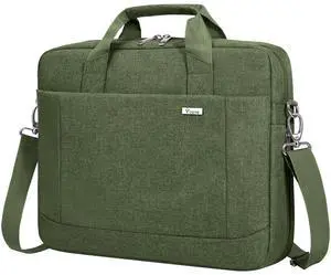 Voova Laptop Bag Case 15 15.6 16 Inch, Computer Sleeve Messenger Bag with Shoulder Strap Expandable Waterproof Business Briefcase for Men Women to Work Travel School, Fit 14-16 Inch Laptop, Army Green
