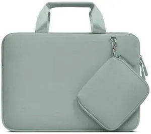 MOSISO Laptop Case 13 inch, Laptop Sleeve Bag Compatible with MacBook Air 13 inch M4 M3 M2 M1 2025-2018 / Pro 13 M2 M1, Neoprene Carrying Computer Bag with Handle&Detachable Small Case, Antique Green