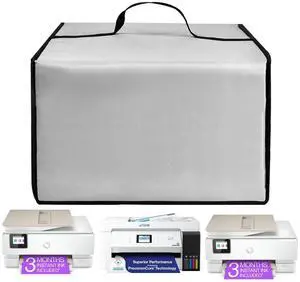 Mobile and Tablet Printer Cover for HP ENVY Inspire 7955e/7958e/for Epson ET-15000 Wireless All-in-One Color Inkjet Printer, Scanner, Copier,Mobile Printing (Silver)