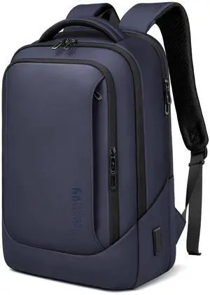 hk Laptop Backpack for Men with USB Charging Port for Business Work College Travel (Blue, 17.3 inch)