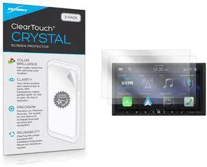 BoxWave Screen Protector Compatible with Alpine iLX-407 - ClearTouch Crystal (2-Pack), HD Film Skin - Shields from Scratches