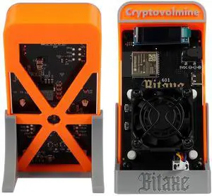 Bitcoins Miner Bitaxe Gamma 601 BM1370 Asic Chip 1.2TH/s Solo Miner 18W Energy Efficiency 2.4G WiFi Home Use BTC Miner Low Noice Crypto Miner Include PSU with Open Source, Updated Software,Orange