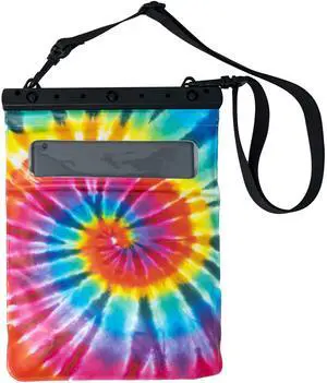 Chums Splash Bag Tablet - Tablet & iPad Holder - iPad case with Strap, Lock Closure & Touchscreen Capability - Rainbow Tie Dye