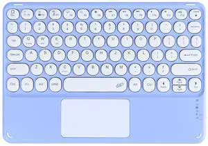 Wireless Bluetooth Keyboard with Touchpad 10inch Portable Rechargeable Slim Keyboard for iPad Pro/iPad Air/iPad 9.7/iPad 10.2/iPad Mini and Other iOS Android Windows Devices(Purple)