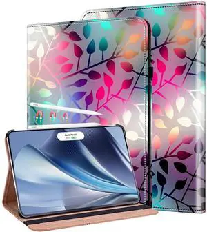KEFBWAO Case for iPad Pro 13 Inch Case M4 (2024) 7th Gen, Auto Wake/Sleep Multi-Angle Supports Pencil Pro and Pencil(USB-C) for iPad Pro 13 Inch Cover, Maple Leaf