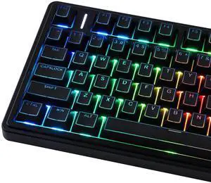 Hyekit PBT Keycaps - Shine Through Double Shot Keycaps, 142 Keys Cherry Profile Backlit Key caps for Cherry Gateron MX Magnetic Switches 60 65 75 100 Percent Mechanical Keyboard (Balck)