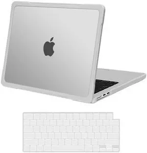 MOSISO Compatible with MacBook Air 13 inch Case 2025 2024 2023 2022 M4 A3240 M3 A3113 M2 A2681, Soft TPU Bumper Anti-Fingerprint Hard Case&Keyboard Cover for MacBook Air 13.6 inch Case, Translucent