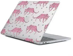 Case Compatible with MacBook Air 13 Inch 2022 2021 2020 2019 2018 Release Model A2337 M1 M2 A2681, Art Protector Cover for Air13 Retina Display with Touch ID-Pink Leopard
