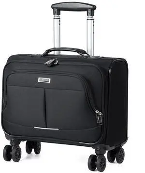 Lekebobor Rolling Laptop Bag With a Compact Combination LockRolling Laptop Briefcase on Wheels for Women/Men Fits Up to 15.6Inch computer Bags Water Resistant for Work Travel and Business, Black