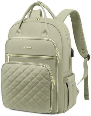 LOVEVOOK Laptop Backpack for Women, Water Resistant Travel Work Backpacks Purse College Business Teacher Nurse Computer bag with USB Charging Port