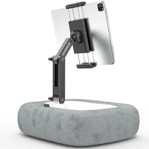 Charchendo Tablet Pillow Stand Soft Plush Fabric With Adjustable Telescopic Arm, 360° Adjustable iPad Stand for Bed, Sofa, Detachable Bowl, Fit for 4"-12.9" Kindle, iPad, Phone/Tablet, Google, Samsung