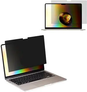 kwmobile Laptop Privacy Screen for Apple MacBook Air 13 M4 2025 A3240 - Computer Privacy Screen Shield - Laptop Monitor Protector - Anti Glare and Blue Light Blocking