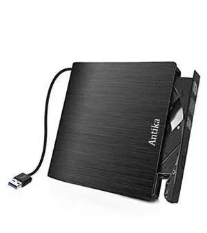 External CD Drive USB 3.0 Portable Slim External DVD Drive CD DVD +/-RW ROM Rewriter Burner Writer/Player for MacBook Pro Laptop/Desktops Win 7/8.1/10
