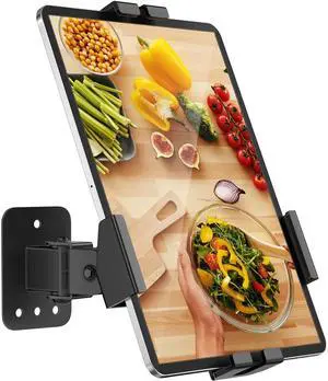 AboveTEK Tablet Wall Mount Holder - 360° Rotation iPad Wall Holder with Anti-Theft Lock System, for iPad Pro/Air/Mini, Galaxy Tab, All 7.9"-11" Tablets - Wall Mount Tablet Stand for Home & Office