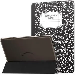 MoKo Case for All-New Fire HD 10 Tablet (13th Generation, 2023 Release) 10.1", PU Leather Trifold Stand Cover for Fire Tablet 10 2023, Auto Wake/Sleep, Notebook Black