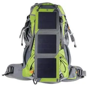 XTPower Xplorer Globetrotter 42 | Ultra Durable Hiking Solar Backpack Lime Green with Removable 10 Watt Panel | Charges USB devices including Smartphones, Tablets, GPS, and more up to 5V