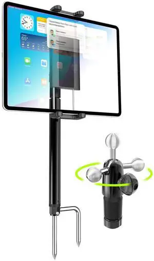 Wukanleng Golf Monopod & Tripod with Ground Spike Stakes, 57" Metal Pole Golf Phone Holder for Training Aid, Record Swing, Golf Selfie Stick Tripod for iPad Pro 12.9 Air Mini, iPhone16 15 14