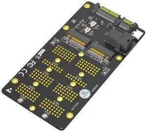 Mustpoint New Version 2 in 1 Combo M.2(NGFF) NVMe SSD/SATA-Bus SSD to SFF-8643 and SATA Adapter