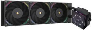 Thermalrlght Hyper Vision 360 ARGB Black CPU Water Cooler,3 PWM Fans Water Cooling System,IPS LCD Screen with 480x480 Resolution,for AM4/AM5,Intel LGA1851/1700,CPU Liquid Cooler,3.95-inch Display