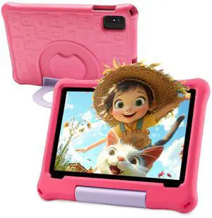 Kids Tablet 10 Inch, Android 15 Tablet for Kids, 8GB RAM + 64GB Storage, Octa-Core, WiFi 6, 5000mAh Battery, Pre-installed Kids Apps, Parental Control, EVA Protective Case, Tablets for Kids 6-12