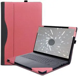 LIMIYUE Laptop Cover Case for HP OmniBook X Flip 16 inch NGAI 16-as 16-ar & for OmniBook7 Flip 16-au Sleeve,PU Leather Protective Shell Detachable Notebook PC Bag Accessories (Pink)